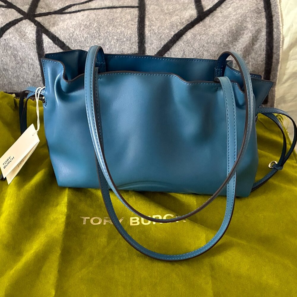 Tory Burch Small Ella Natuur Drawstring Tote-NWT